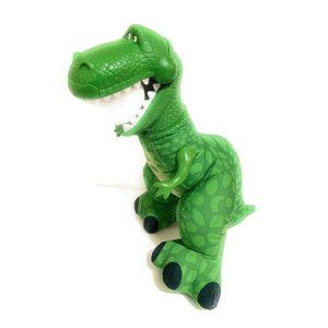 Fisher Price 2009 Disney Toy Story 14" T-REX Plush Green Dinosaur Squeeze Roars